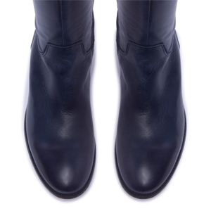 Carl Scarpa Ashby Navy Leather Boots